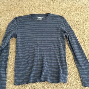 Long Sleeve Blue Striped Shirt